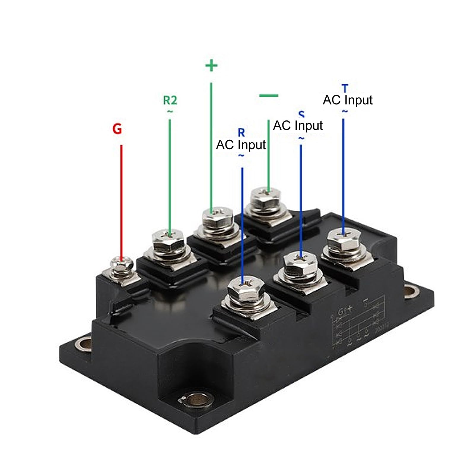 Modulo controllabile a ponte raddrizzatore inverter, modulo diodo PC con base in rame ad alte prestazioni raddrizzatore per alimentazione interruttore CA attrezzatura per (DFA150AA160)