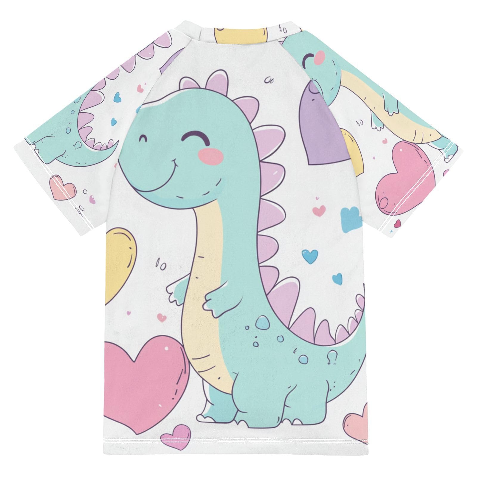 Jucciaco Boys Swimsuit Dinosaur Cute Dragon Sunscreen Kids Sun Rashguard Short Sleeve T-Shirts Swimwear Sets UPF 50+