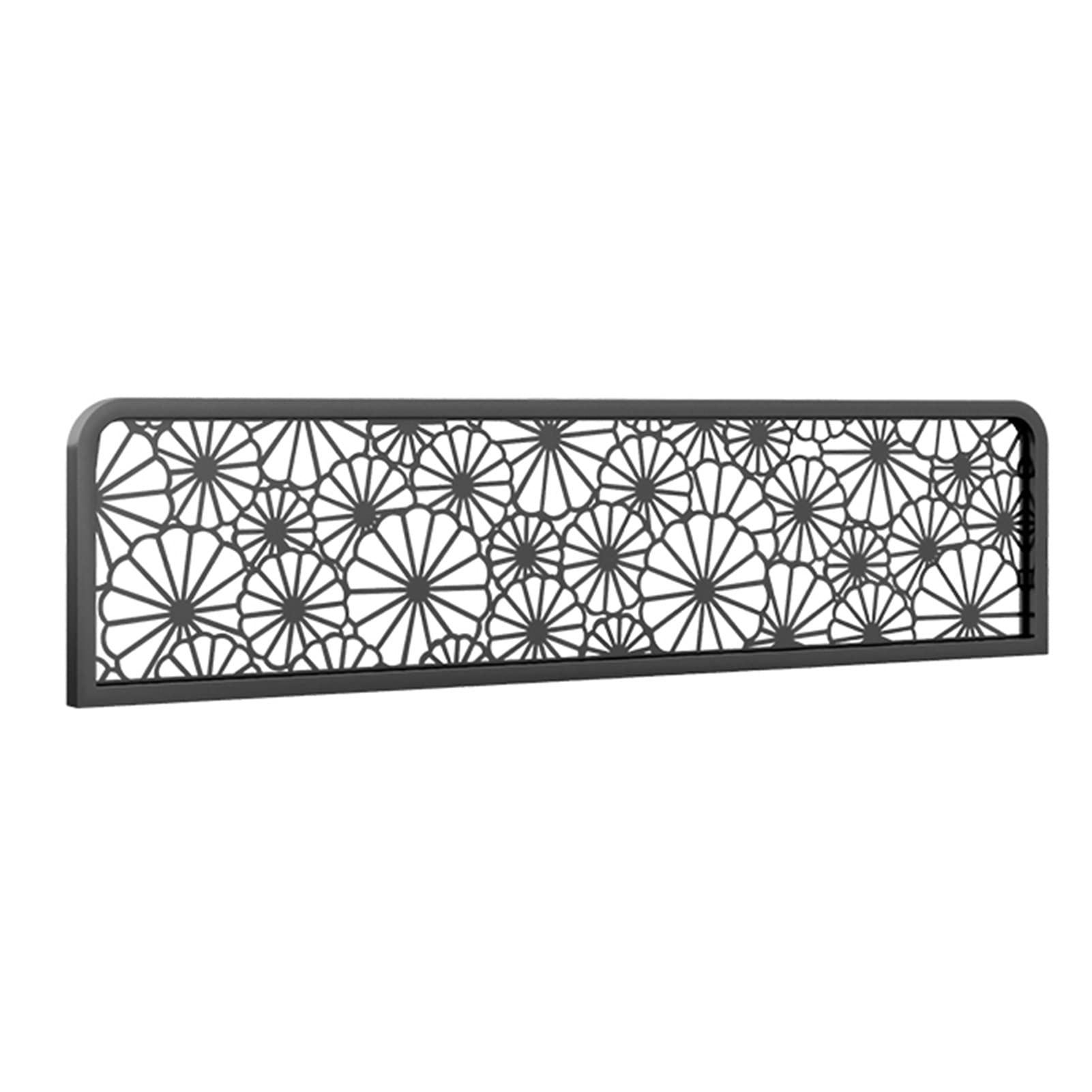 KLGFBDC Black Iron Art Dividers - Decorative HOL Out Partitions, 110cm for Dining Areas, Restaurants & Office Countertop Bar Desks, Stylish Privacy Screens