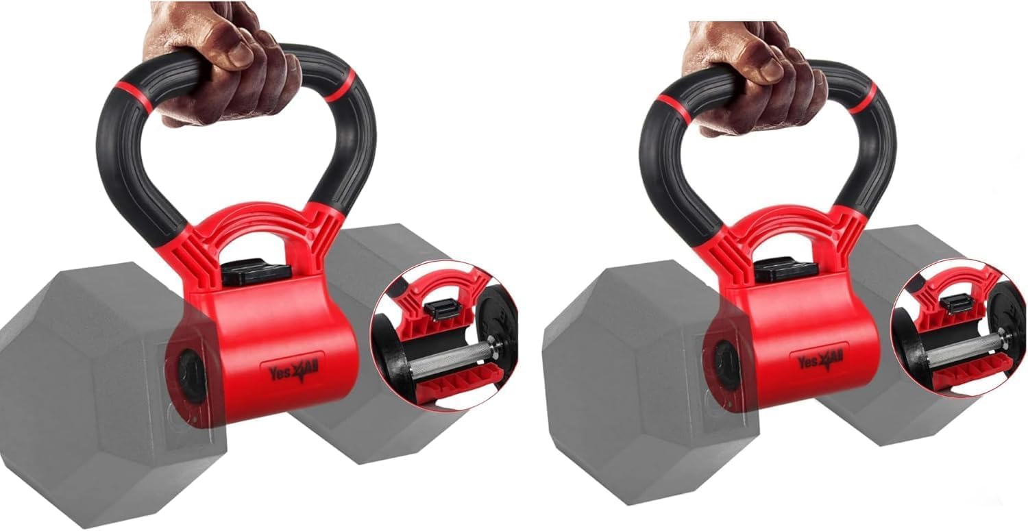 Yes4All Kettle Grip, Kettlebell Grip, Convierte Mancuernas en Kettlebells