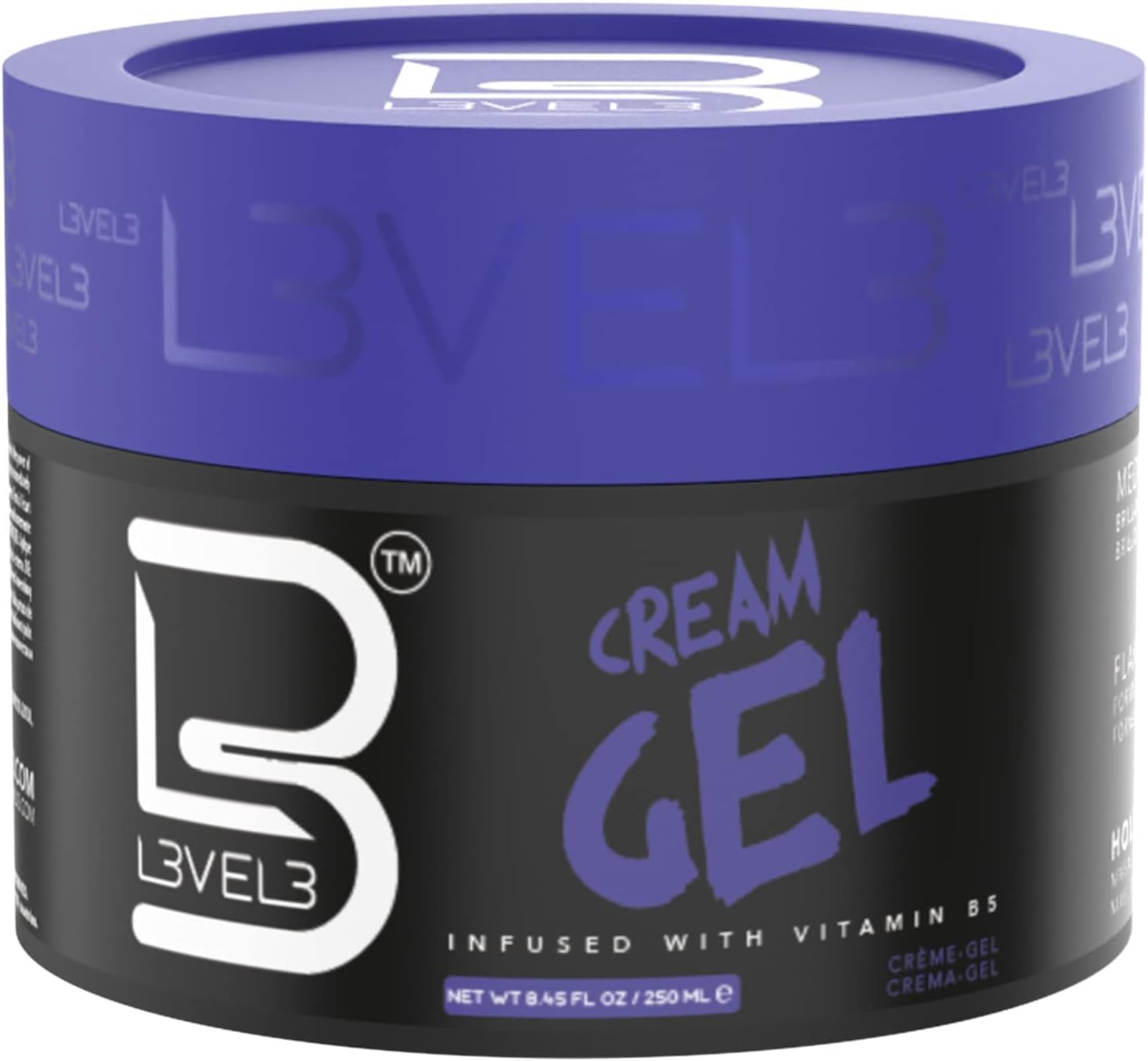 L3 Level 3 Cream Gel – Provides Volume and Medium Hold – With Vitamins to Nourish and Protect Hair Level Three Mens Hair Styling Cream