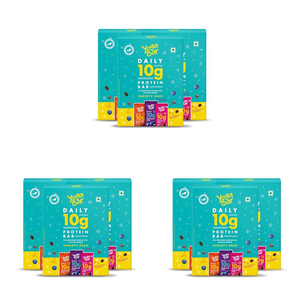 Yogabar Crunch Mixed Berries Protein Bar | No Added Sugar | 10g Protein | High Fibre | Gluten Free Snack | 50g each, Pack of 1 — Amazon image 11