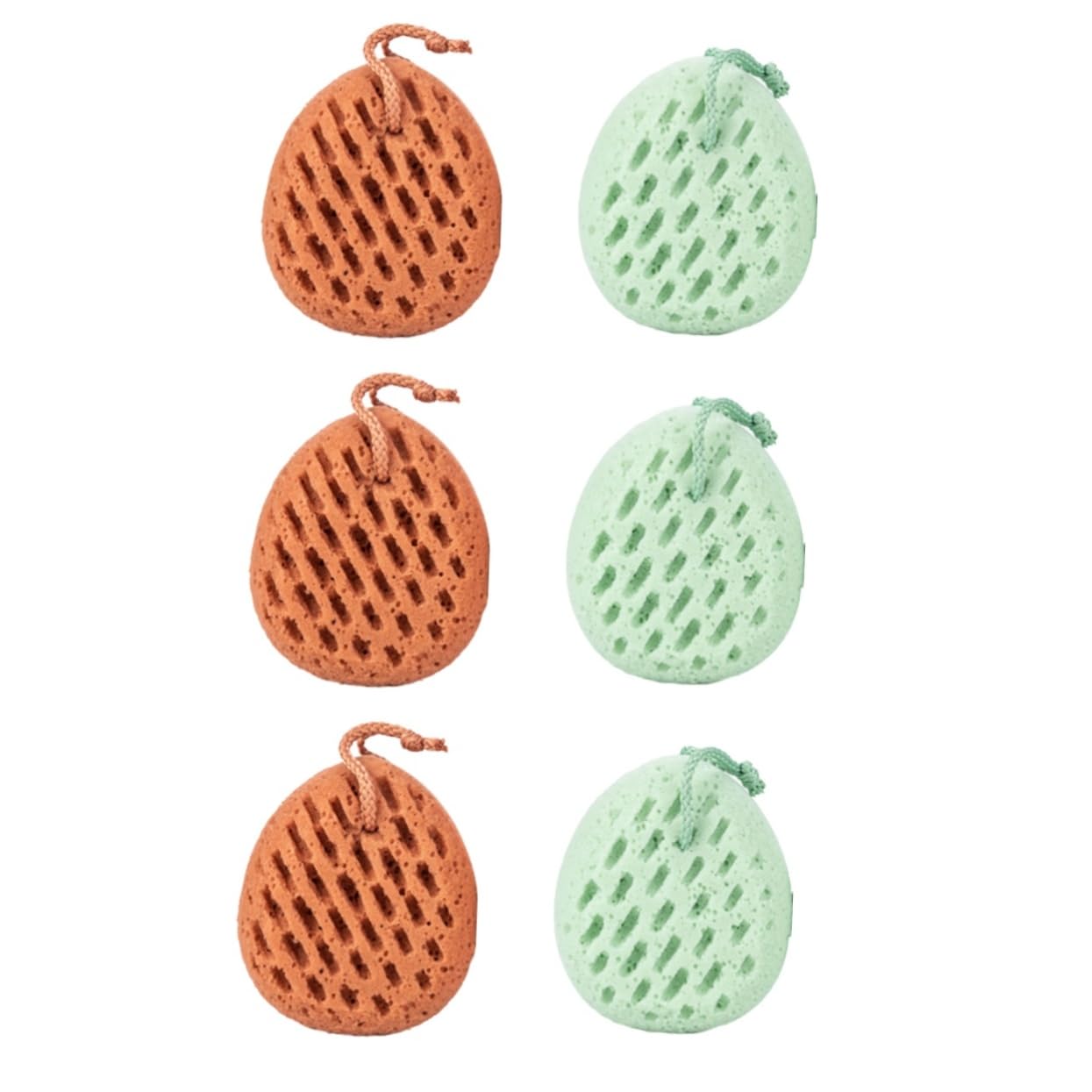 Angoily 6pezzi Scrubber Per Schiena Esfoliante Spugna Strumento Per Per Liscia Random Per Uso Domestico e Viaggi