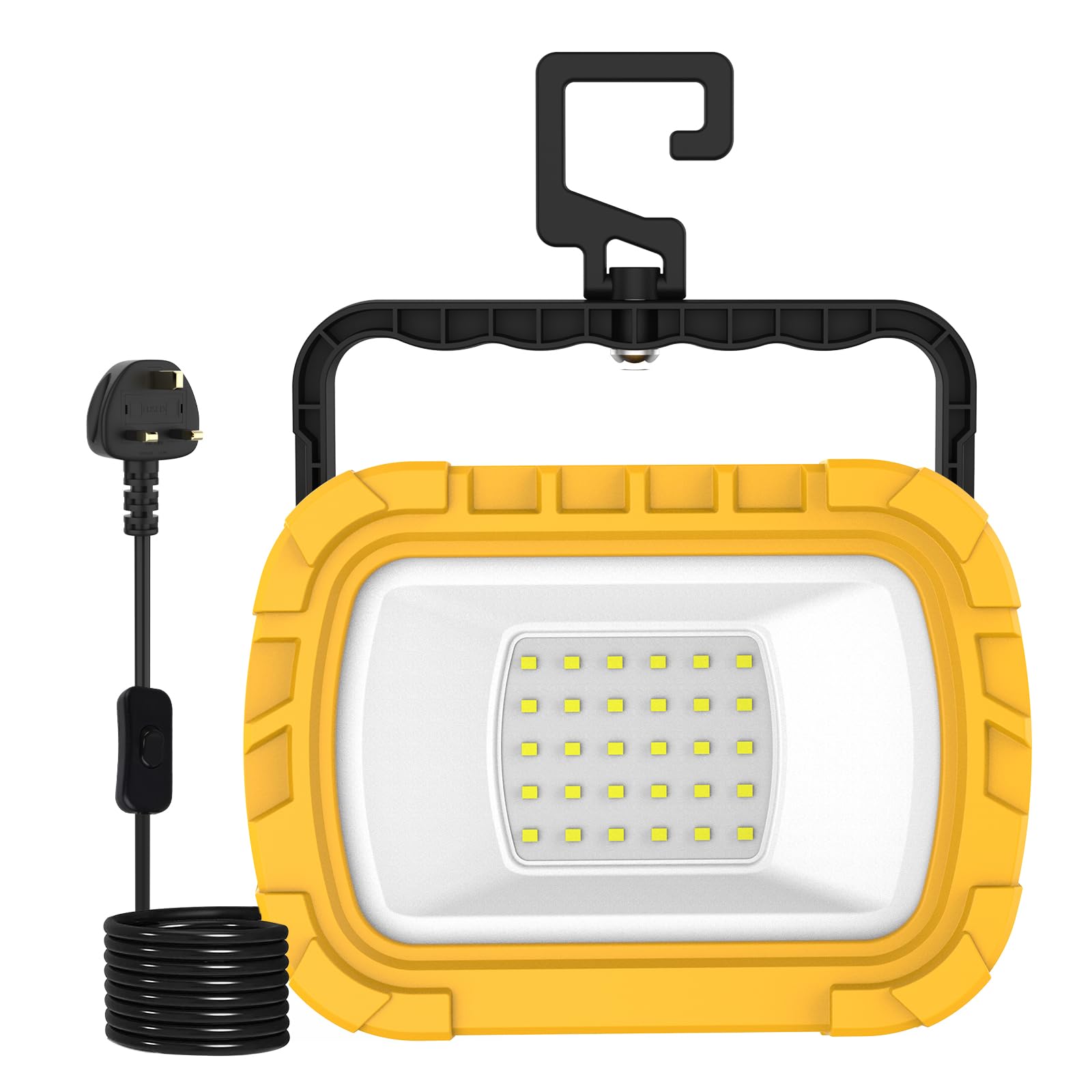T SUN 30W LED Work Light Garage Lights with Hook 1000LM Job Site Light Portable