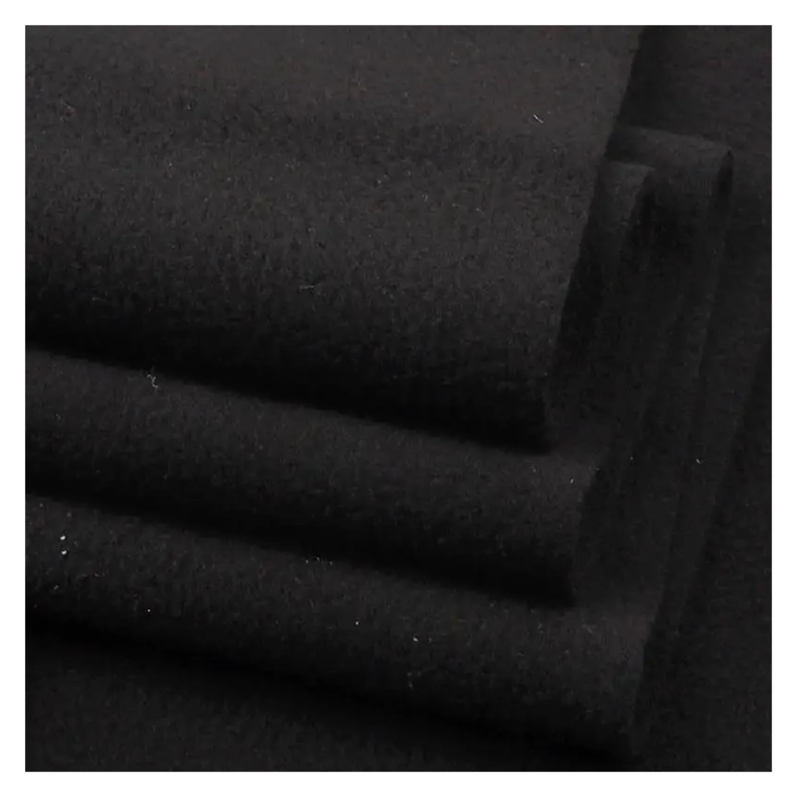 Tejido de forro polar de punto Tela polar gruesa de lana, Material ropa punto una cara, tela cálida for usar(Black,200x160cm)