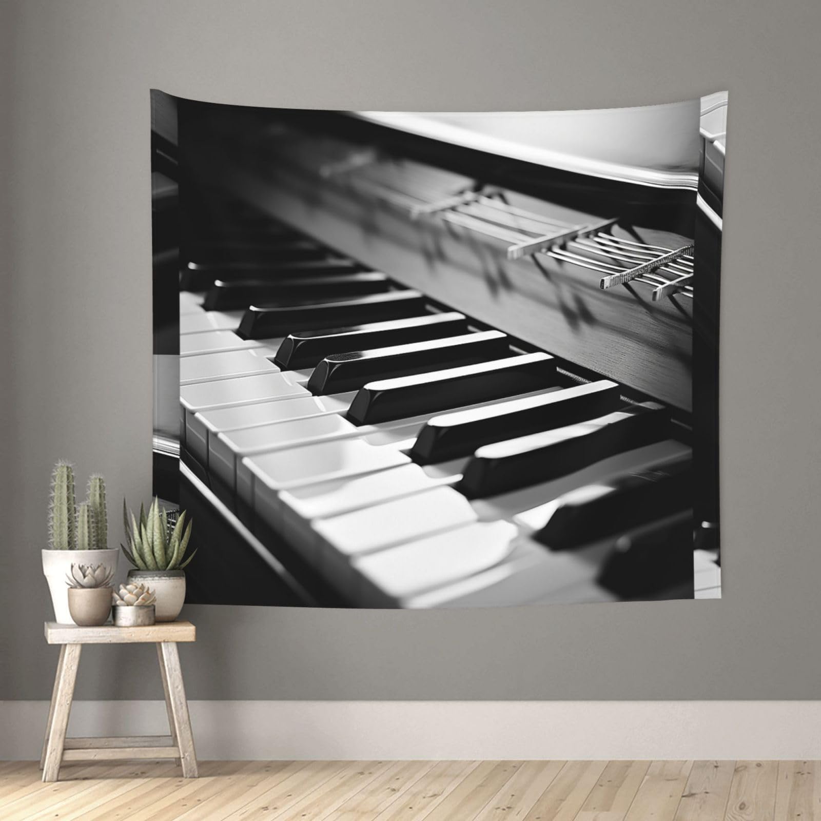 QMKFWT Living Room 60x51 InchPiano Image Tapestry Backdrop Wall Hanging Flag Indoor Outdoor Wall Art Tapestries Wall Decor Blanket Beach Throws Funny Banner Poster for Dorm, Bedroom