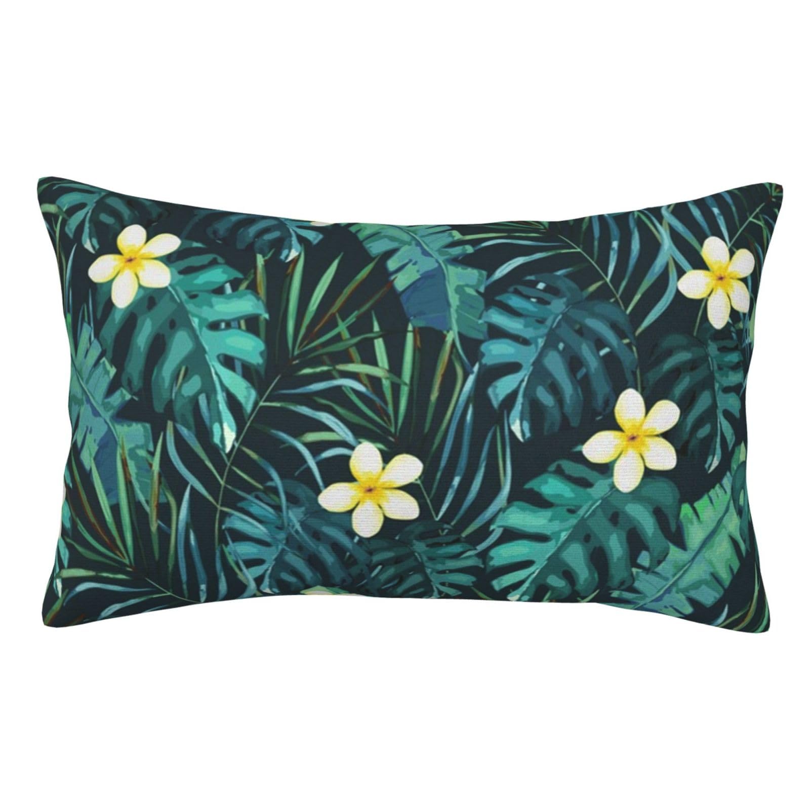 WKSGDSG Soft Plush Pillow Cover For Sofa & Bed, Hawaiian, Standard Furry Throw Pillow Case 50x75 cm, Decorative Cushion Cover For Bedroom Living Room Decor, Hidden Zipper Pillowcases For All Seasons