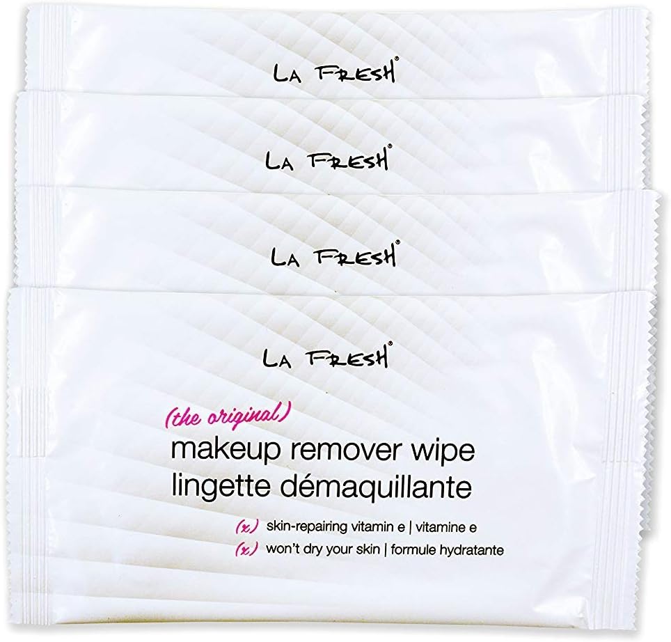La Fresh Travel Lite Makeup Remover Wipes. Facial Cleansing Travel Wipes. Includes Sage Spray for Negative Energy Clearing.