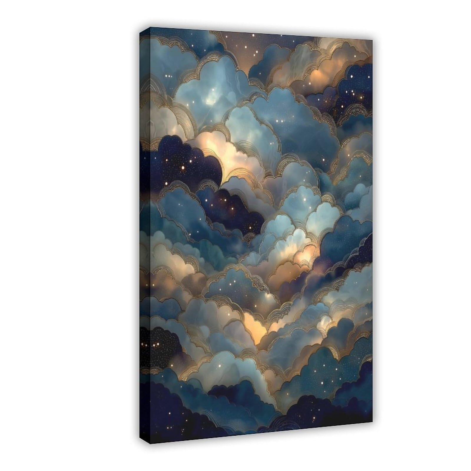 Bareronor Celestial Cloud Poster Canvas Poster Bedroom Decor Landscape Office Room Decor Gift 16" L X 24" W