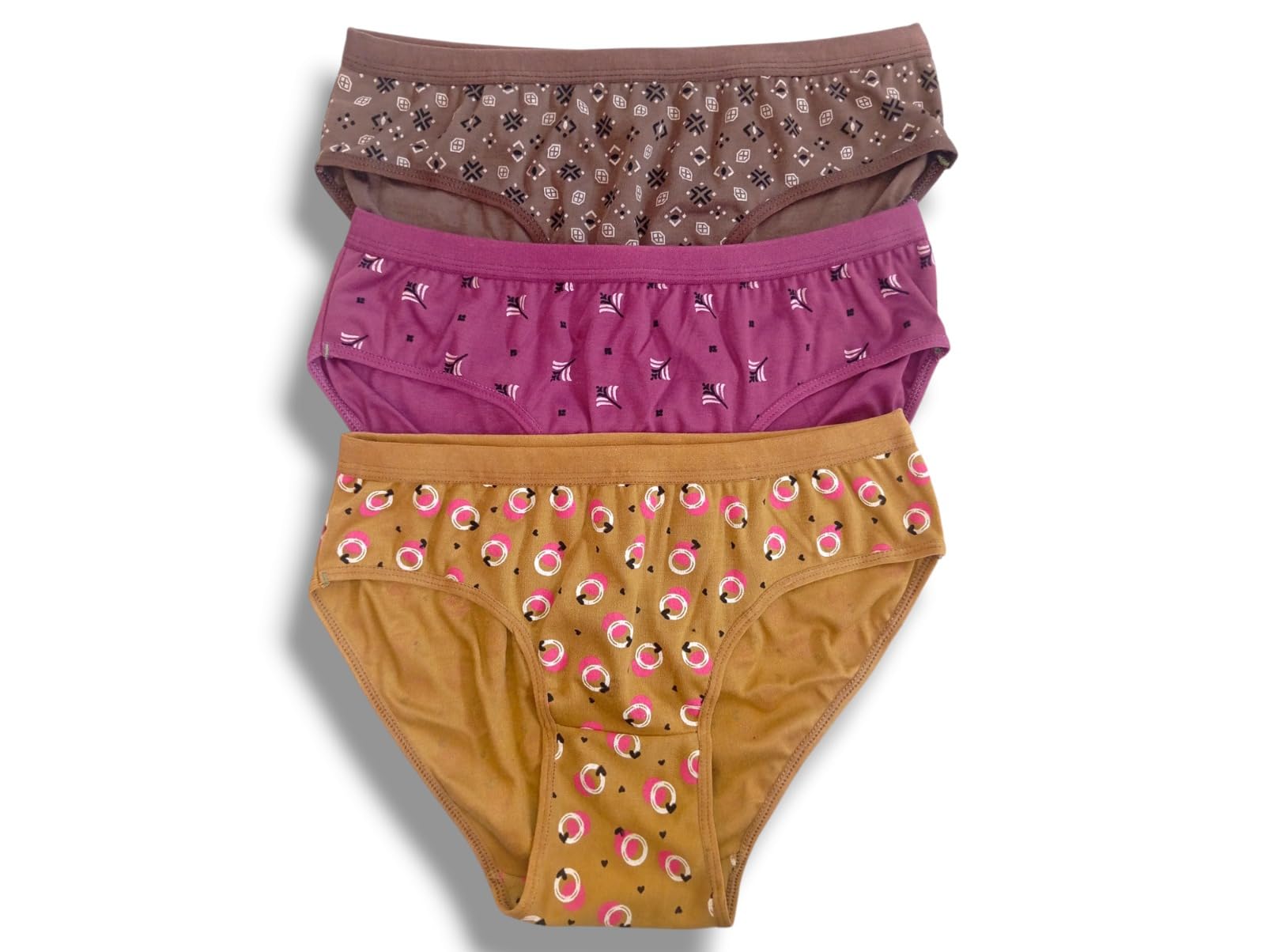 Women Cotton Printed Bikini Panties Soft Breathable Stretchable Mid Waist Comfortable Everyday Innerwear Ladies Briefs Multicolor-image-23