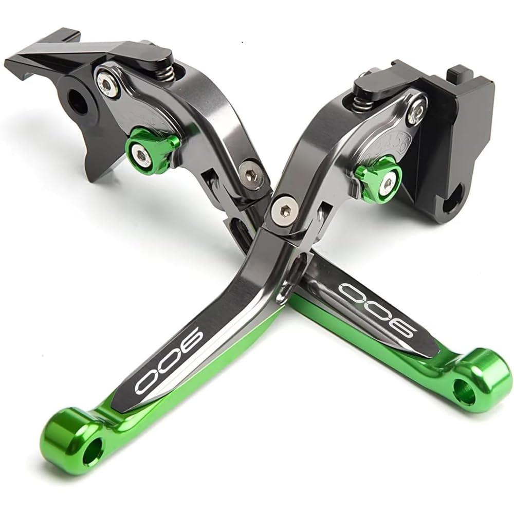 Compatibilidad con Z900 Z 900 2025 Manejo ajustable CNC de motocicleta Palanca de freno Palanca de embrague Manejo plegable extensible z900 (Verde)