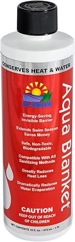 Lo-Chlor Aqua Blanket Liquid Solar Blanket for Pool, Reduces Heat and Water Evaporation, Liquid Cover for Inground and Above Ground Swimming Pool, 16 oz