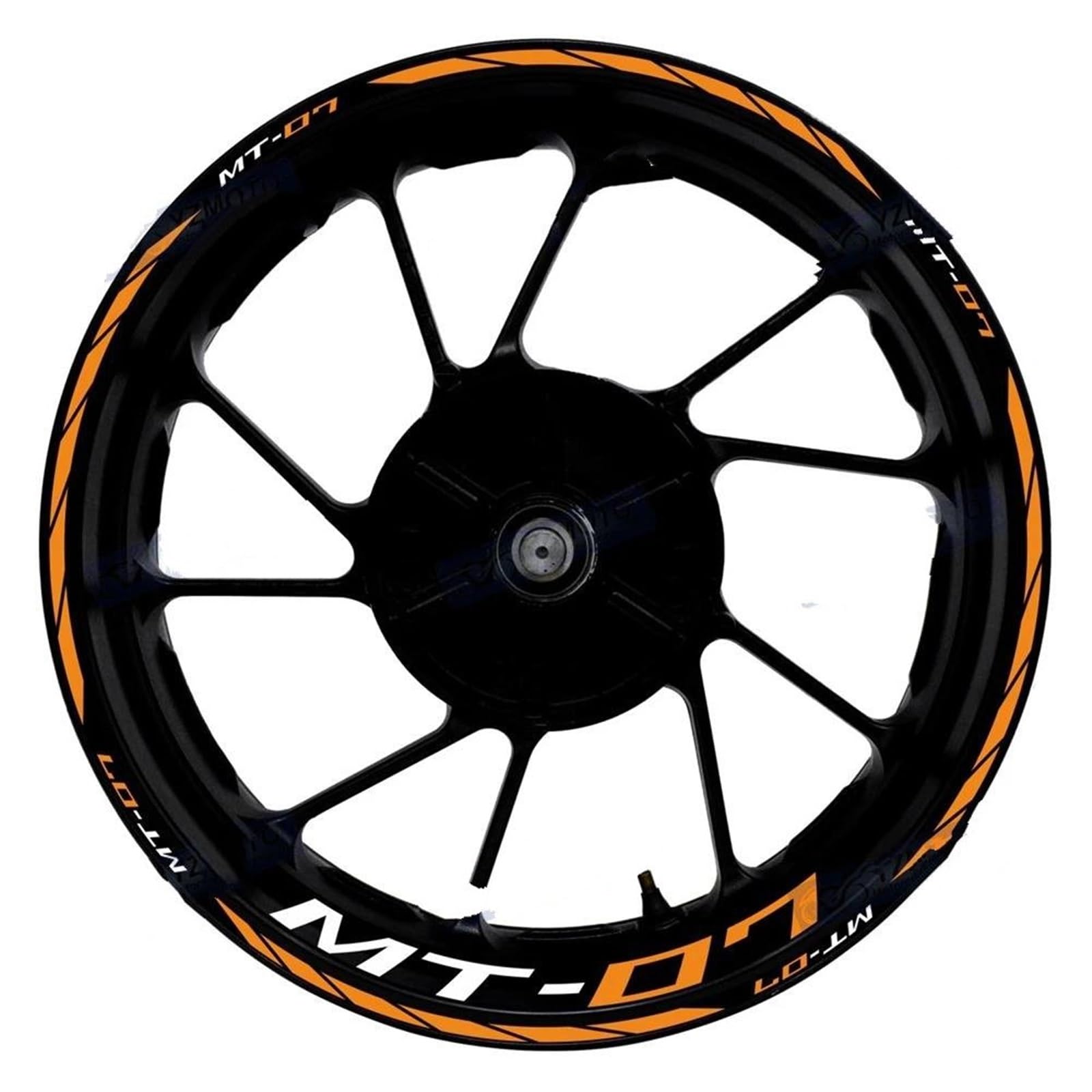 Motorbike 17 Inch Wheel Stickers Rim Stripe Tape Hub Motorcycle Decal Decorate for Yamaha MT-07 MT07(Color23)