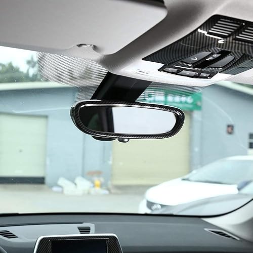 Miniatura 5 de YIWANG - Marco de fibra de carbono para espejo retrovisor interior de coche para BMW X1 F48 2016-2019 1 Series F20 2011-2015 Auto Accessories