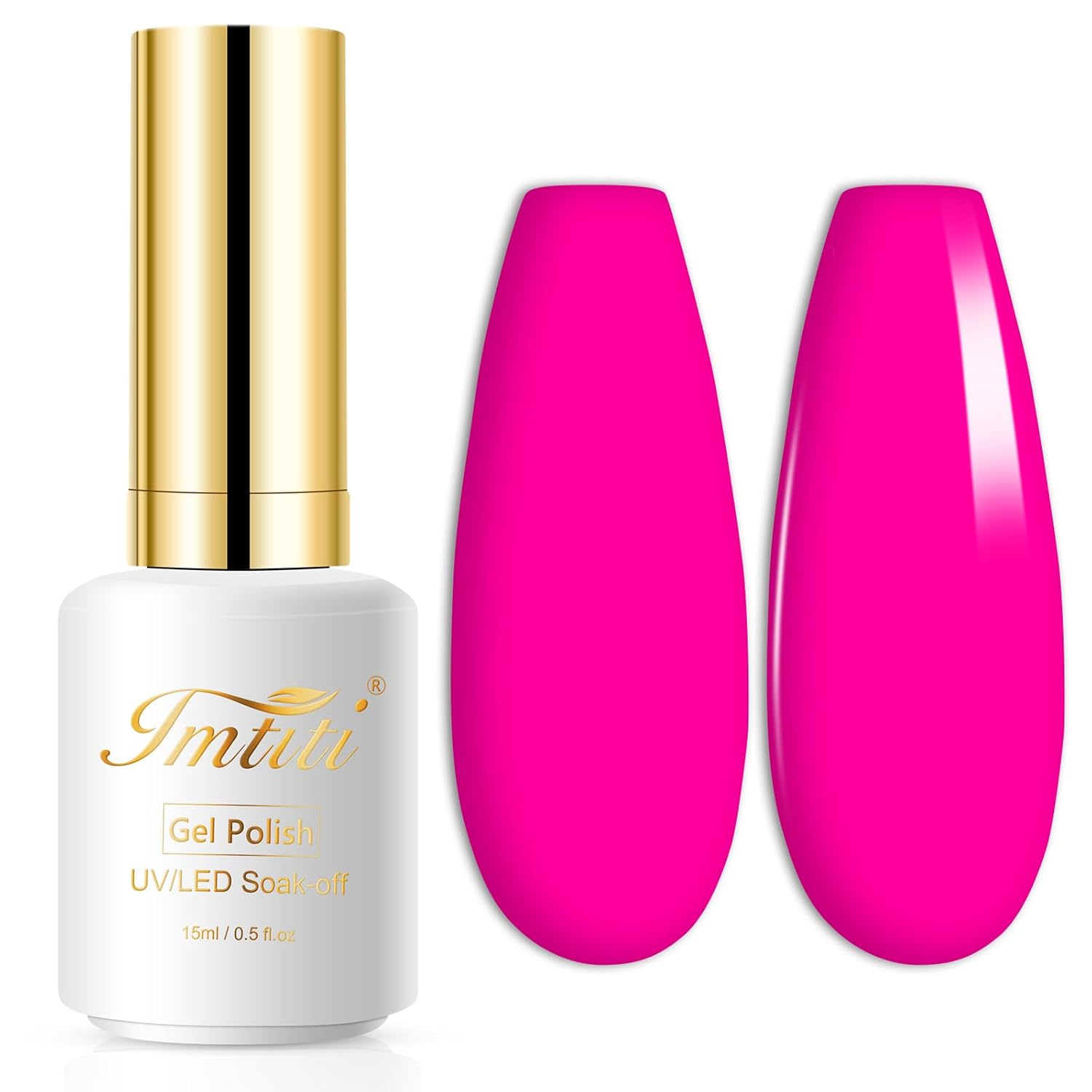 Imtiti Gel Nail Polish, 1 Pcs 15ml Hot Pink Color Gel
