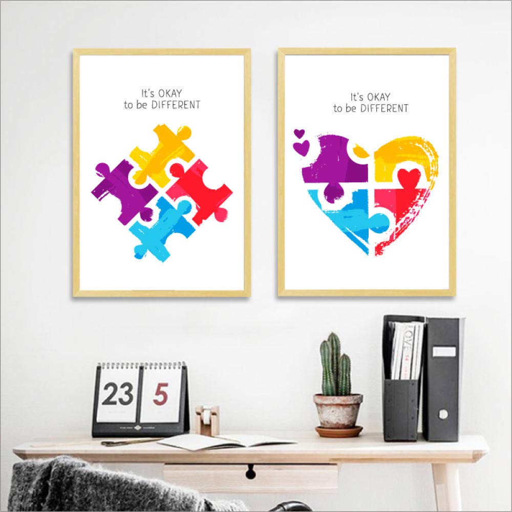 Quadro Su Tela Per La Salute Mentale - Questa è Una Tela Con Spazio Sicuro - Decorazione Parete Per Aula E Camera - 38x28 Cm