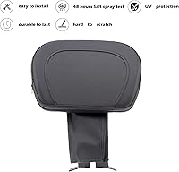 Vista 2 de Kinglemc Respaldo ajustable para conductor y pasajero de Harley Fatboy Heritage Softail Classic FLSTC 07-2020 (Negro-Con nudos-Con tachuelas)