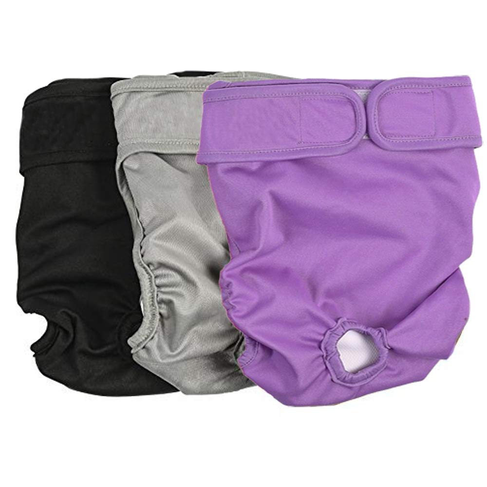 Pannolini per cani lavabili riutilizzabili pantaloni fisiologici gatti piccoli animali maschi femmine mutandine protezione Nappy Periodi Incontinenza Calori Pannolini Boxer Menstruel (L)