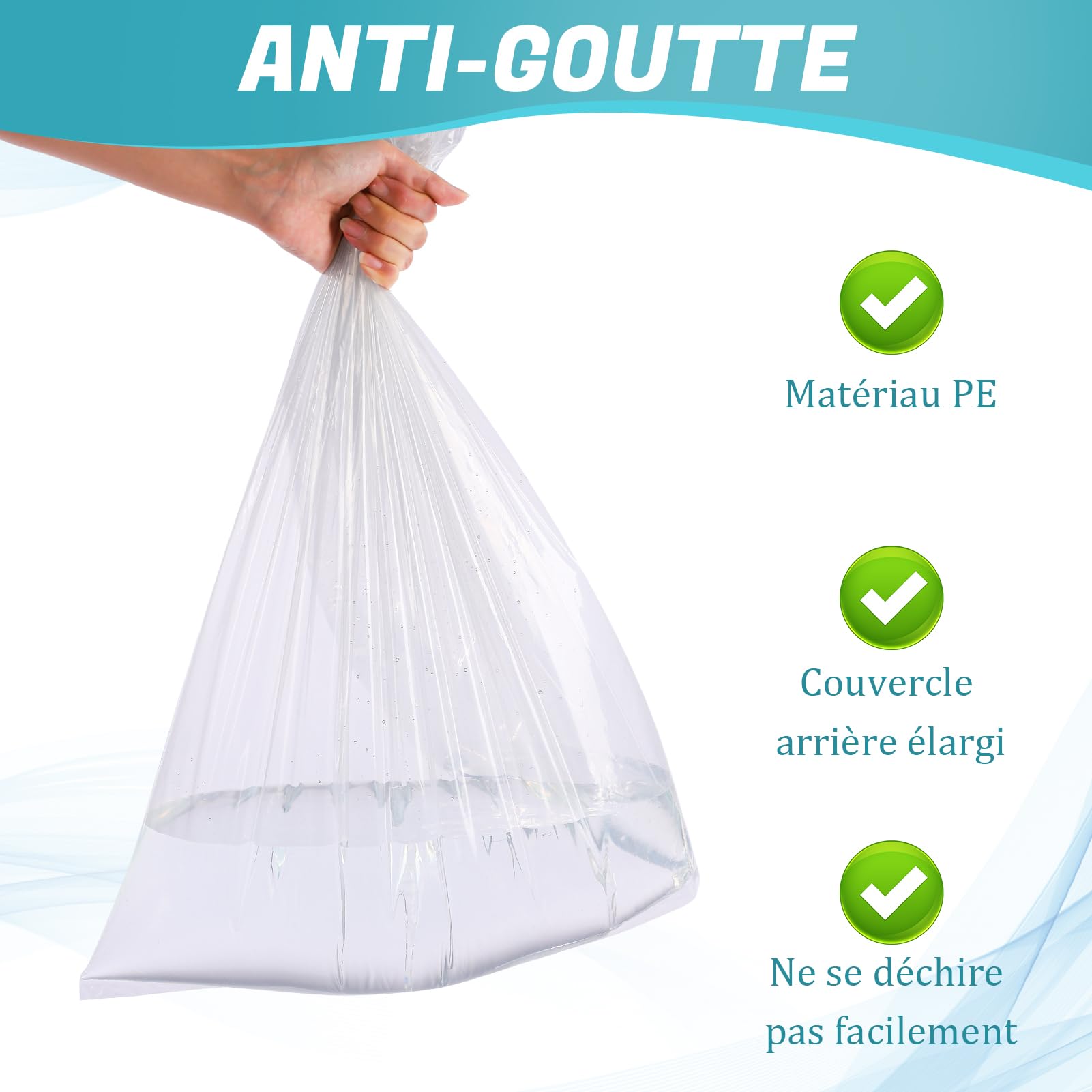 TranRantic 4er-Pack Extra Große Plastiktüten 100x150 Cm – Zum Schutz Vor Staub Und Feuchtigkeit (transparent, Robust, Vielseitig)