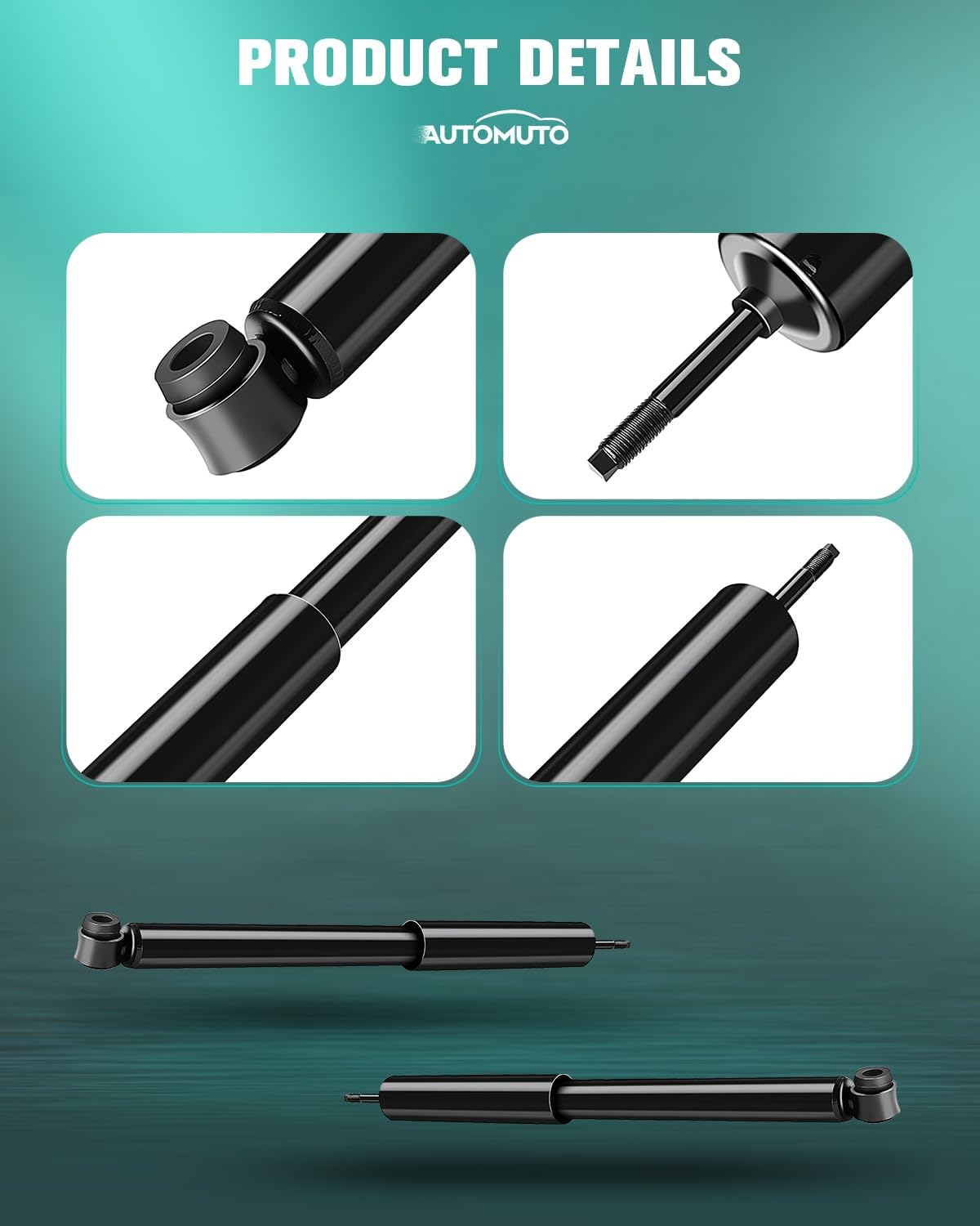 automuto 2 pcs struts shock absorbers compatible with 1981-1989 for lincoln town car,1980-1987 for toyota corolla,1998-2002 for toyota sienna,1983-1988 for toyota tercel with 343149 auto shocks - rear