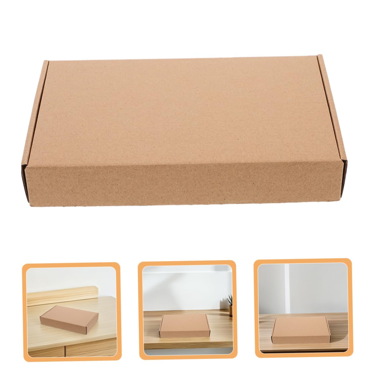 Caja de Cartón para Embalaje 20 Piezas de Papel, Caja de Envío | Interior Amplio y Uso Versátil, para Equipaje de Avión y Empaquetado, Formato Cuadrado