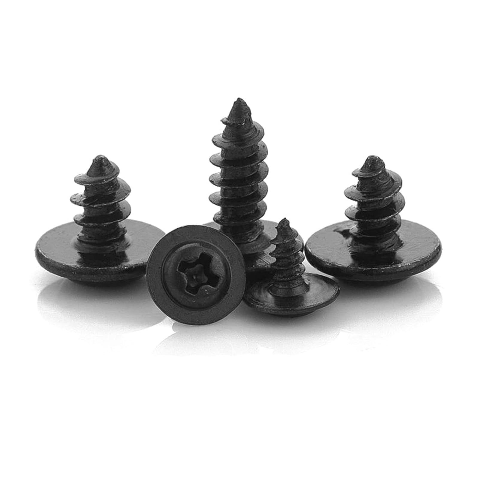 Tornillos autorroscantes Tornillos autorroscantes de cabeza redonda con ranura en de acero al carbono negro, M5 x 18 mm, 20-100 unidades, M1.2/M1.4/M1.5/M1.7/M2/M2.3/M2.5/M2.6/M3/M3.5/M4/M5(M2x12mm)