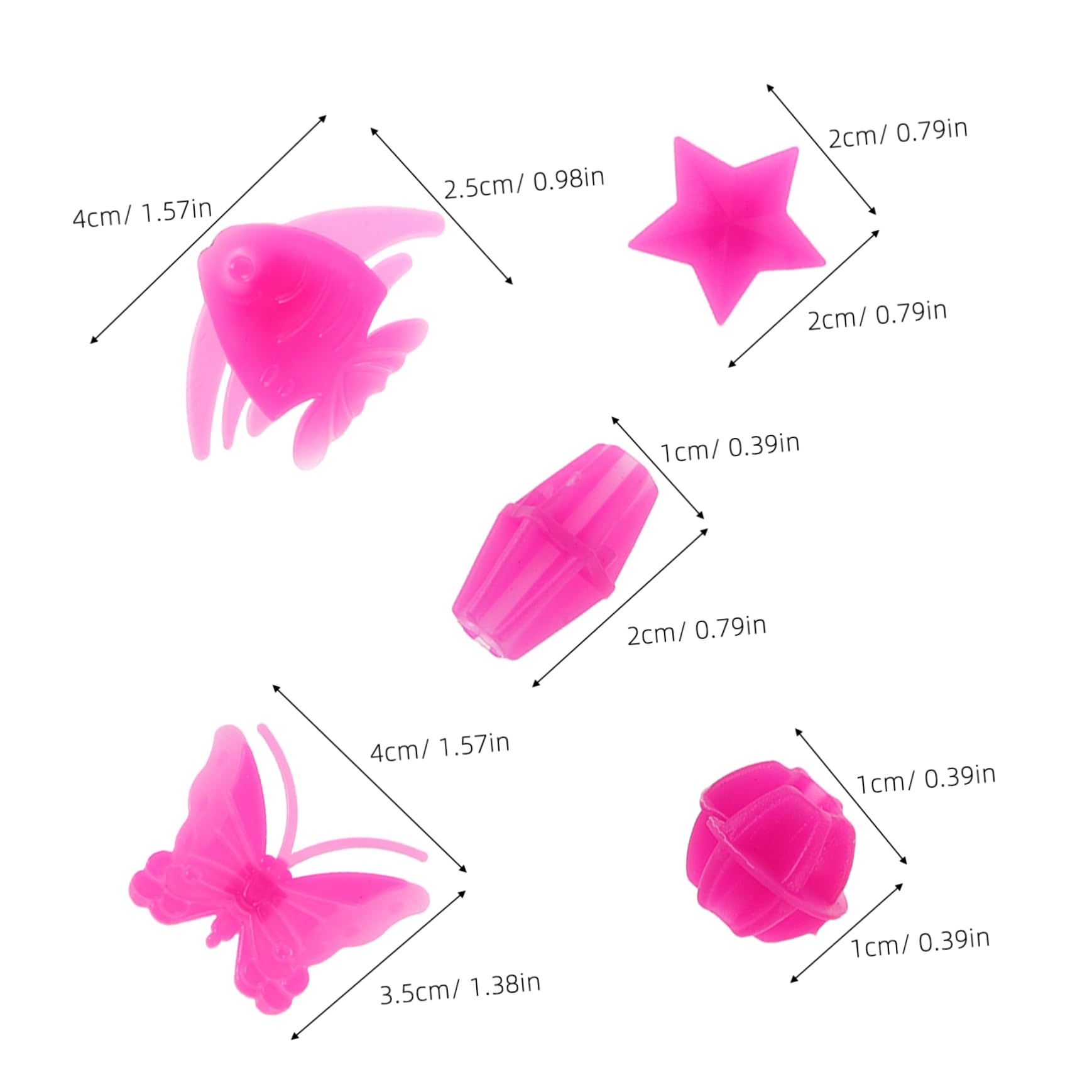 INOOMP 206pcs Bicycle Beads: Plastic Clips Kit for Kids Bike Wheels Lightweight Stylish Decorations for School Events Community Rides