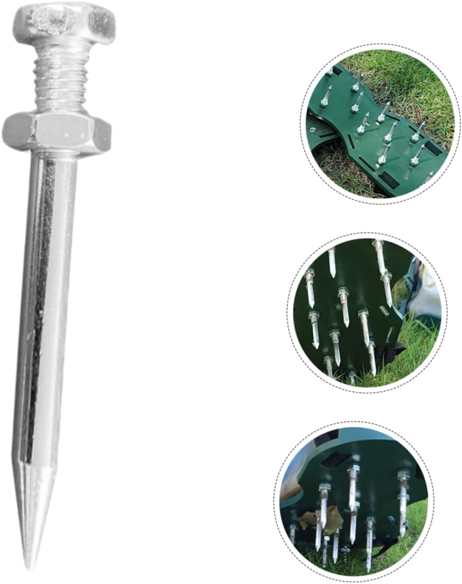 120pcs Aerator Shoes Heavy Duty Spikes for Lawn Aeration Soil Loosening and Garden Care Efficient Grass Aerator Tool for Compact Soil Lightweight and Portable Design