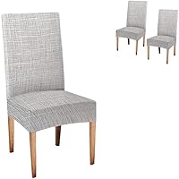 Vista 109 de TOMWISH Fundas para Sillas De Comedor 6, Fundas para sillas de comedor, pintura de arte abstracto, funda extraíble elástica de elastano para silla