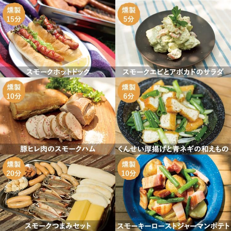 Miniatura 8 de Stovetop - Estufa-ahumador - Fumador de acero inoxidable con virutas de madera  Funciona con cualquier fuente de calor, para interiores o