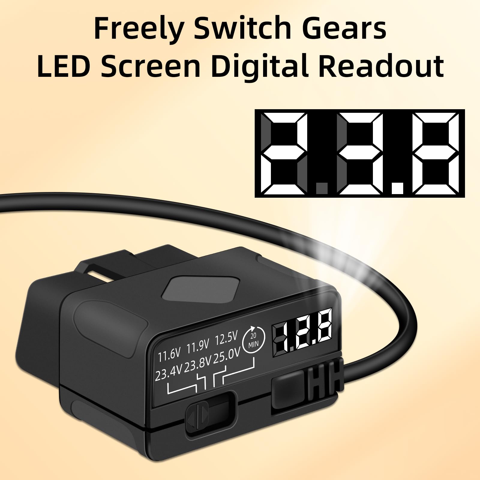 GELRHONR OBD-stroomkabel voor Dashcam, OBD2 naar Type C met schakelknop GELRHONR OBD-stroomkabel voor Dashcam, OBD2 naar Type C met schakelknop