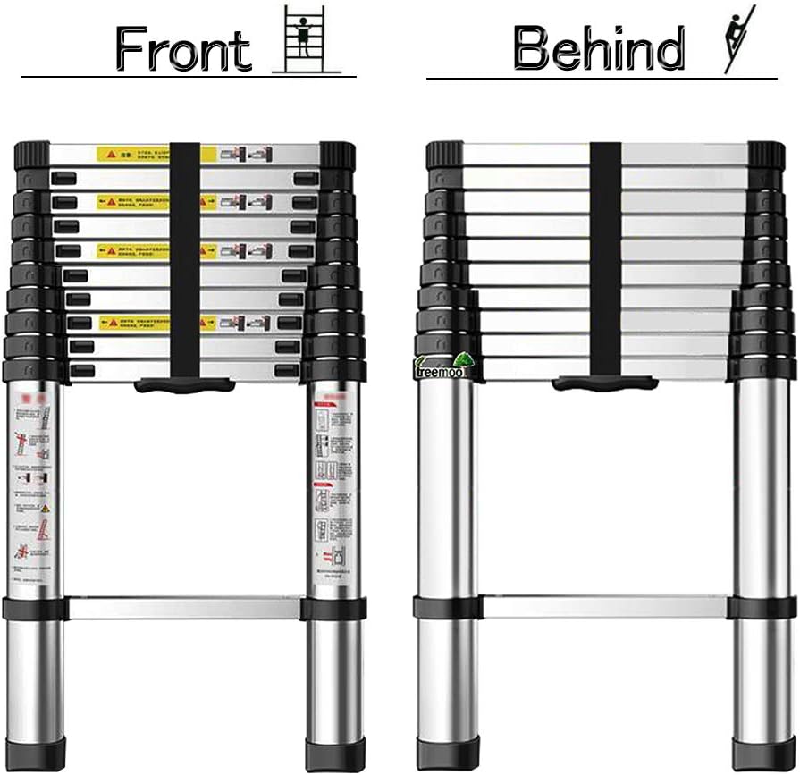 Crаzу Clеаrаnсе ARCHOM Telescopic Ladder Aluminum Extension Telescoping Ladder Foldable Extend and Climb Ladder EN131 Standard(4.5M/15Ft)