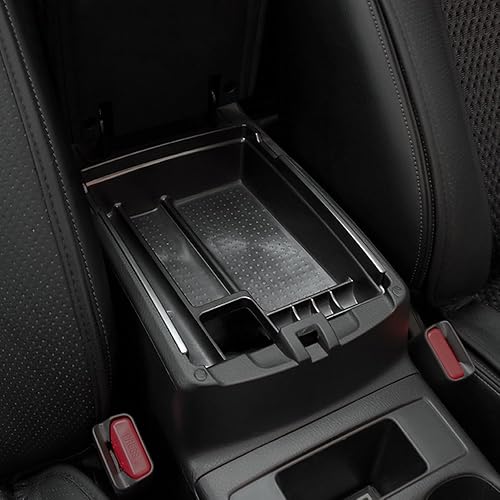 Miniatura 4 de AndyGo® Caja Organizadora para apoya brazos de consola central, color negro para Nissan X-Trail Rogue 2014–2015.