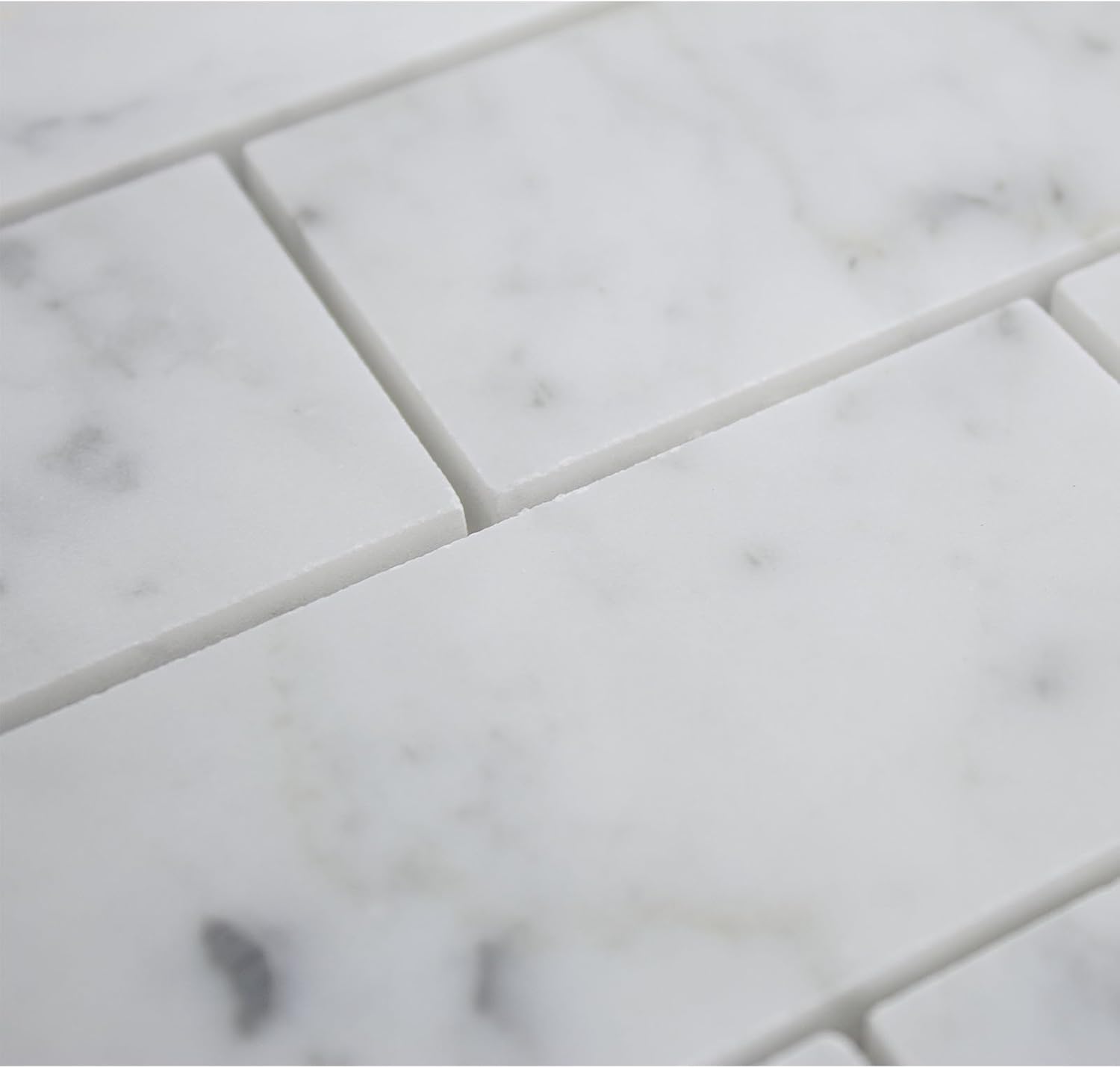 Marble Mosaic Tile for Kitchen Backsplash, Bath Tub Surroundings, Bathroom Shower Floor Etc, 2"X4" Big Brick, Polished (Sample 4"X12", CWMM0204 - Carrara White)