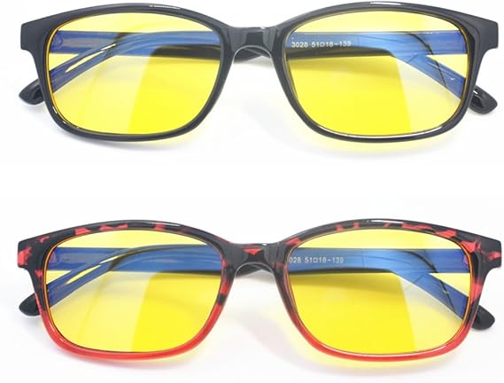 Amazon Co Jp ブルーライトカット Pcメガネ パソコン タブレット スマホ ゲーム機から視力をガードするおしゃれ眼鏡 二本セット ブラック レッド パソコン 周辺機器