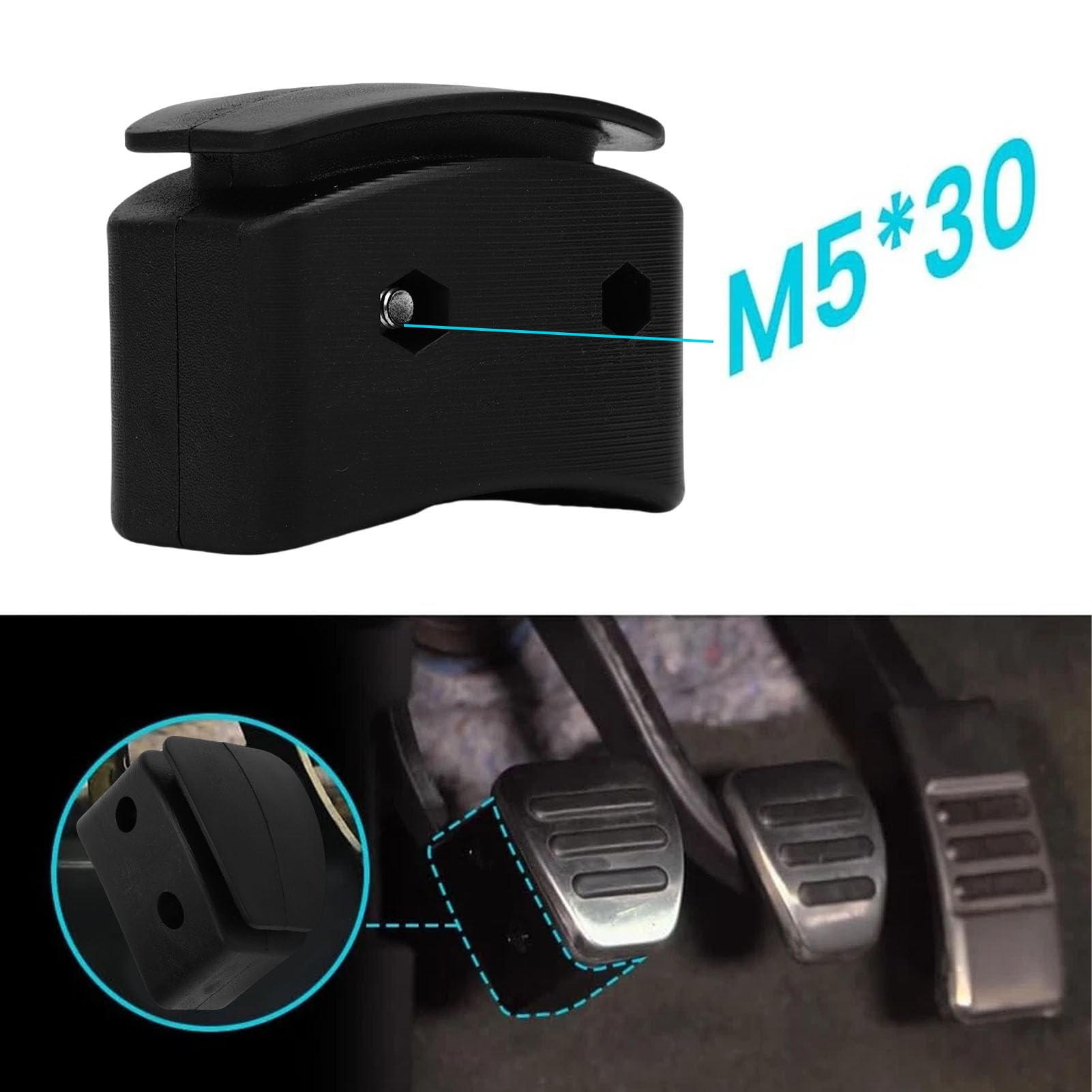 Aramox Pedal Pad Verlängerung für 1994-2023, 1,5 Zoll/3,81 cm Kupplungspedal-Verlängerung, Schaltgetriebe, ABS-Material, EZ-MUS-Ersatz