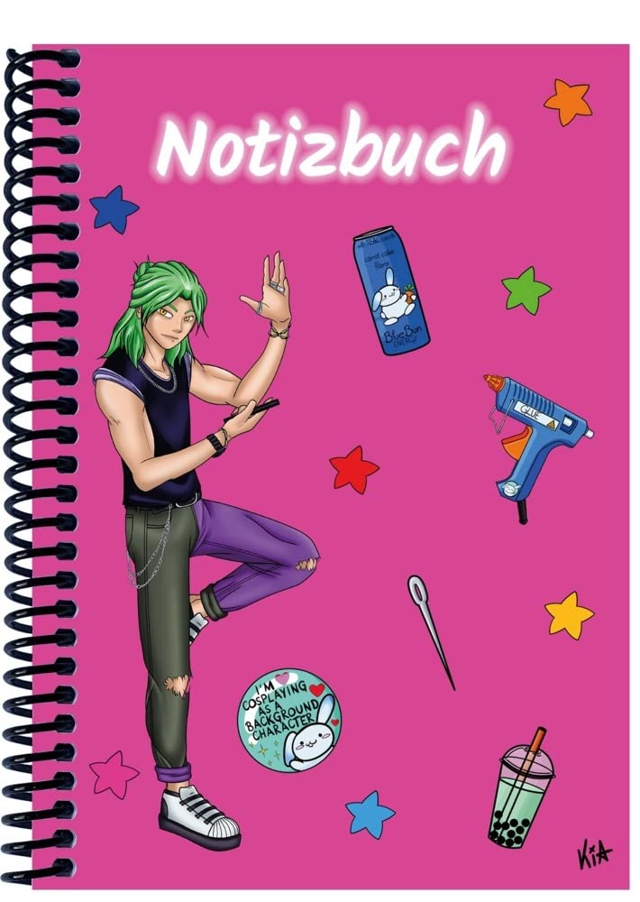 Notizbuch Manga Quinn A4 rose ligné grand format pour notes de dessin - 5