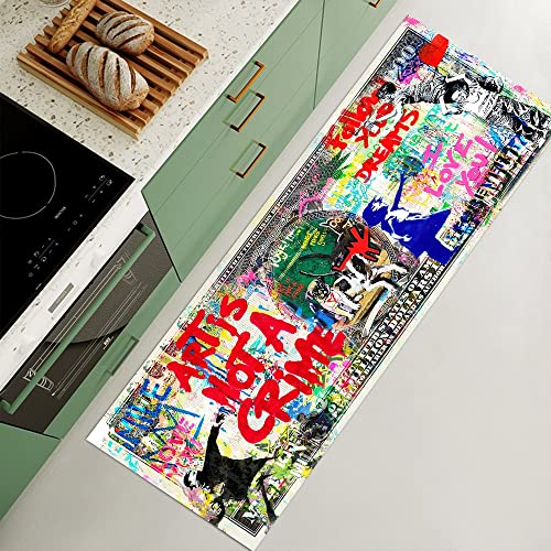 Alfombra runner graffiti JUST BREATHE 59x24 pulgadas miniatura 6