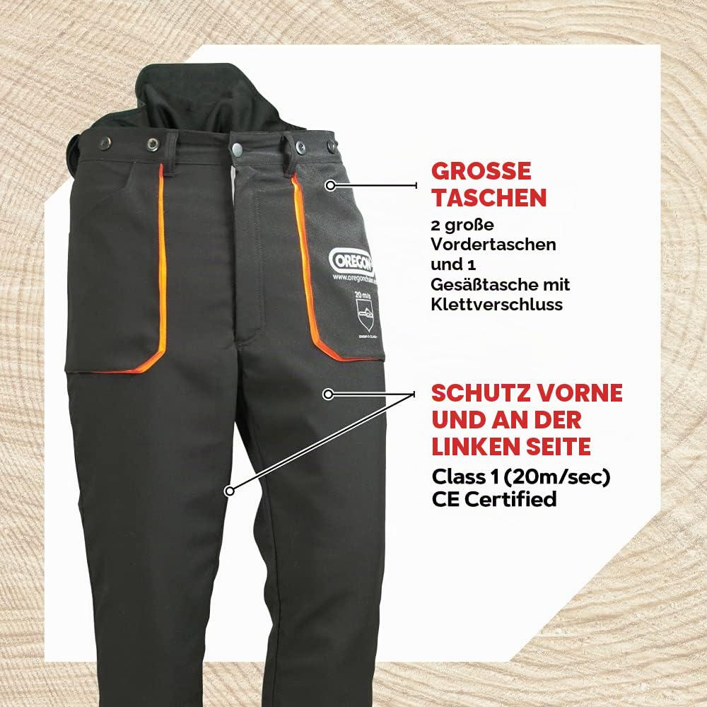 Oregon Yukon Kettensägen-Schnittschutzhose Typ A Klasse 1