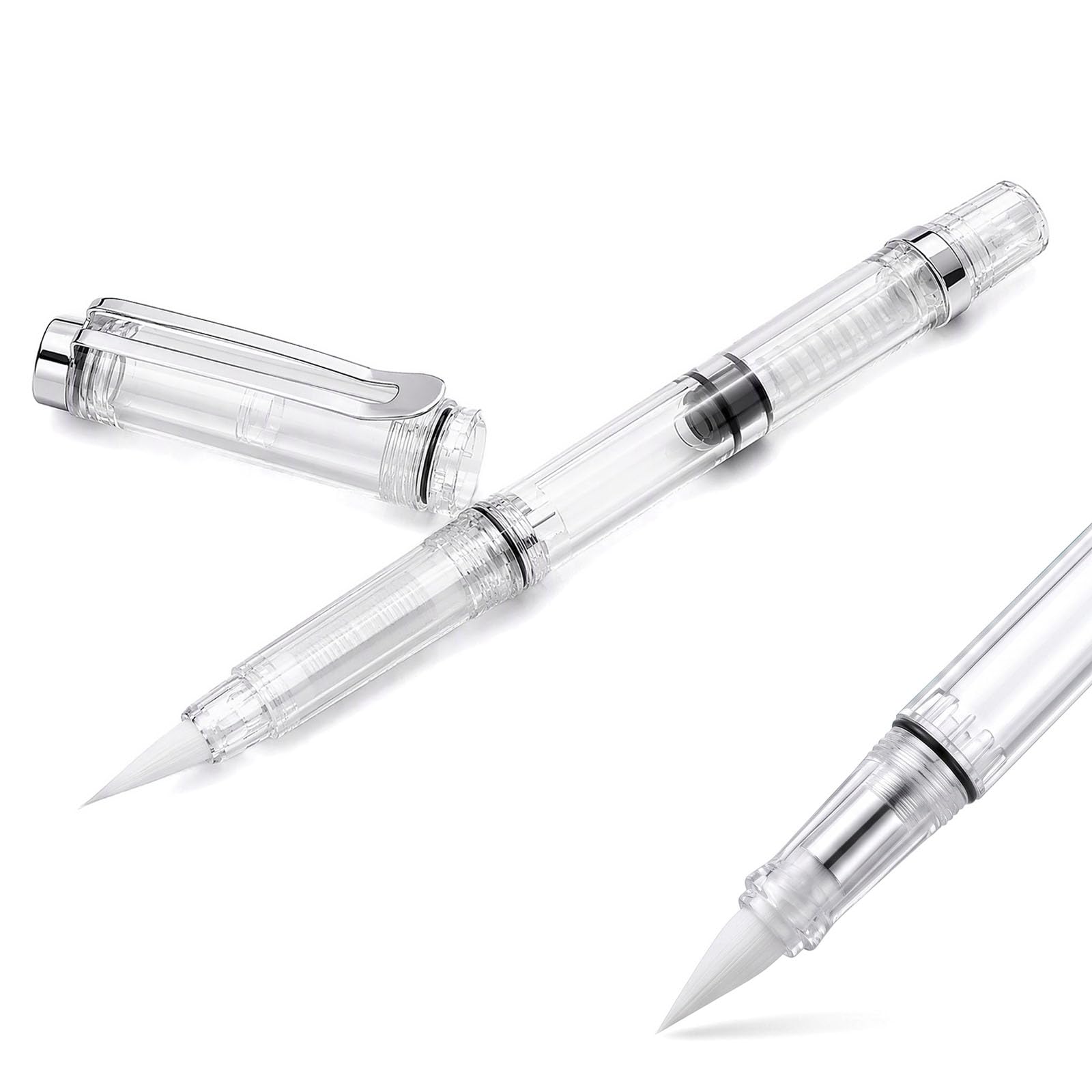 KIPTVO Piston Filled Flexible Brush Pen, Refillable Calligraphy Pen