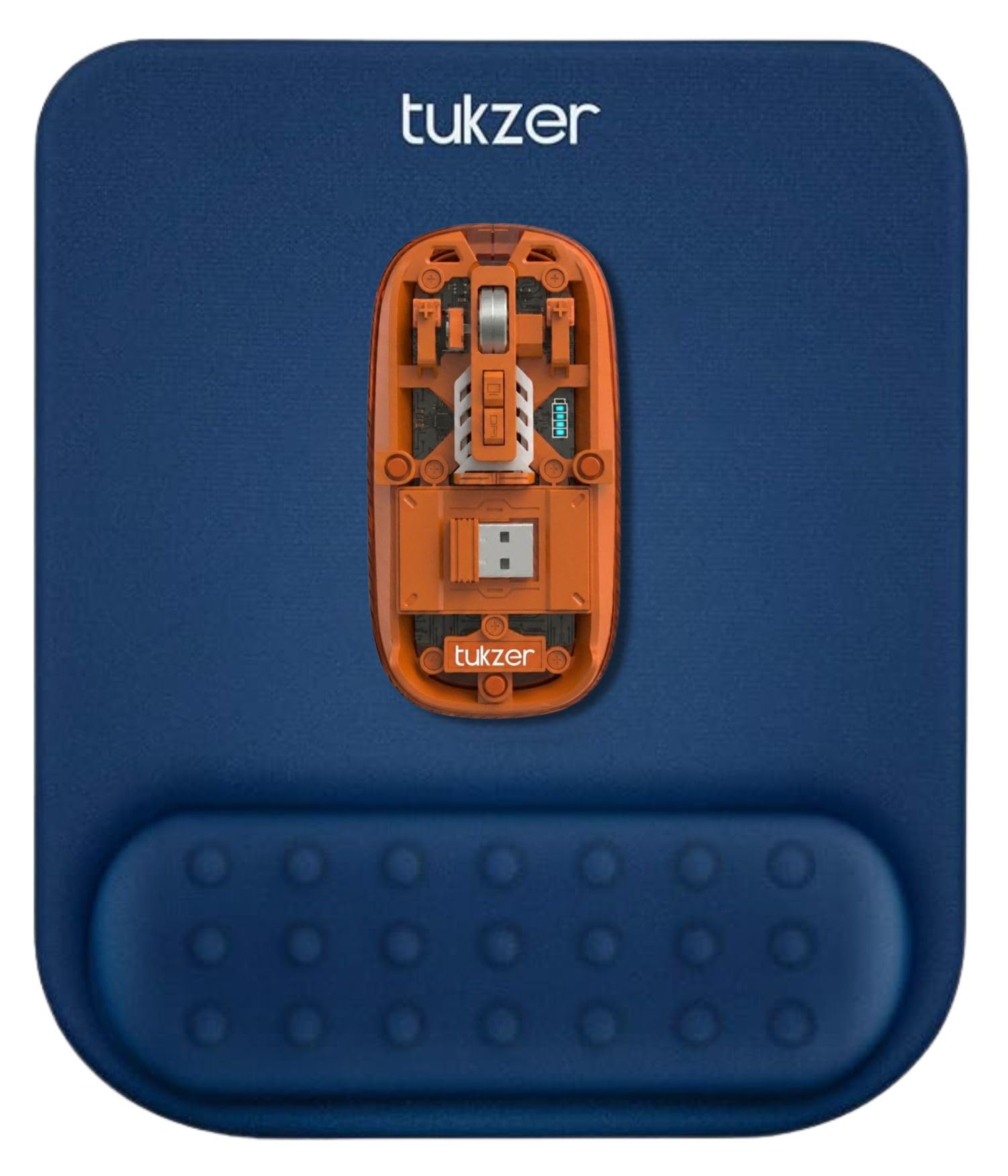 Tukzer Gel Mouse Pad Wrist Rest Memory-Foam Ergonomic Mousepad| Cushion Wrist Support & Pain Relief| Suitable for Gaming, Computer, Laptop, Home & Office Non-Slip Rubber Base (Blue)