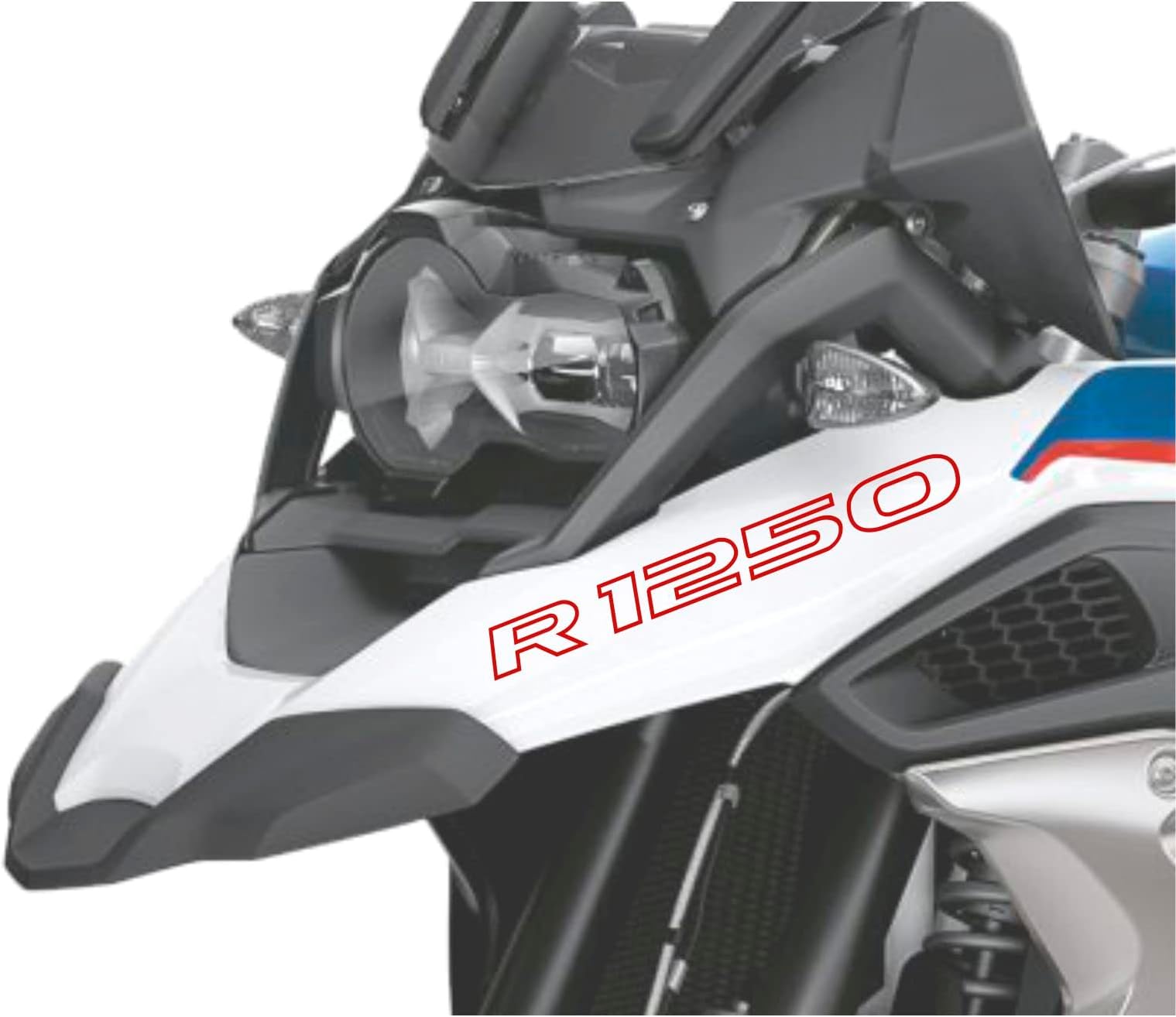 2pcs Stickers R1250 compatible with Moto Motorrad R1250 GS ADVENTURE R 1250 HP 2019 (red)