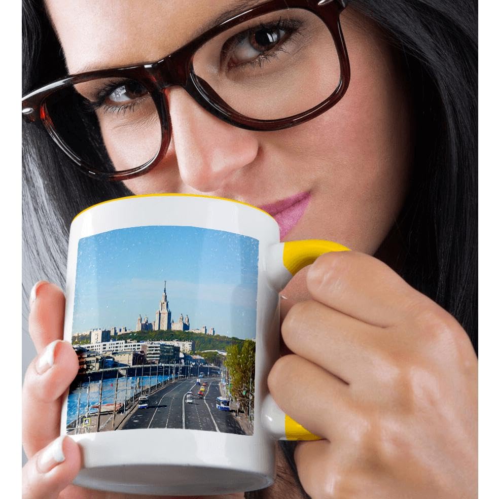 3dRose Coffee Mug, Size - 15oz - Moscow City Art. Berezhkovskaya embankment, Moscow State University Alexis Photo-Art - Moscow City - funny coffee cup gift