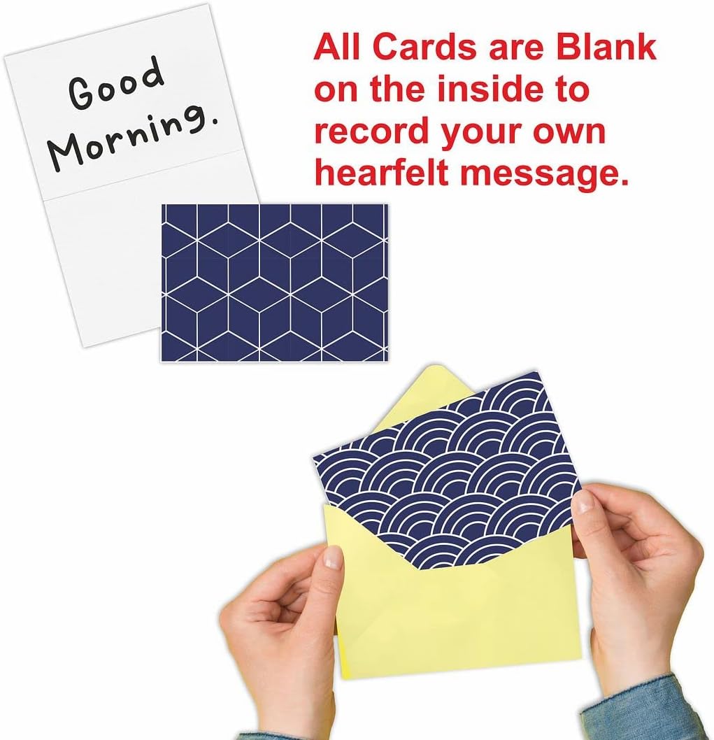 CVANU Attractive 9 Designs Greeting Cards, Blank Notecard with Envelopes for Office, All Occasion(18pcs)(3x4 inch)_c19