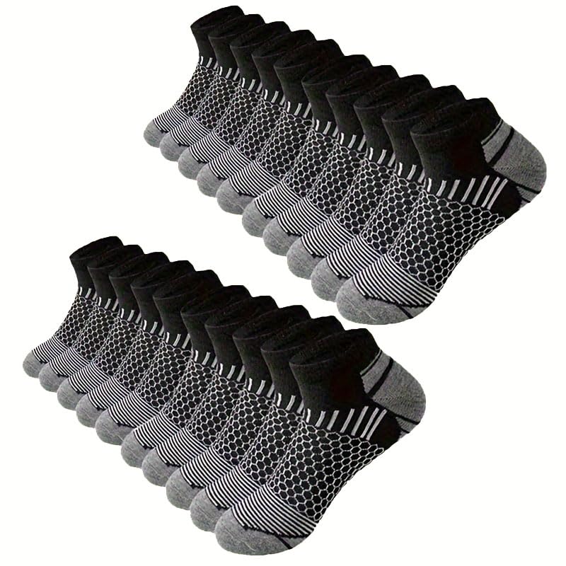 Ship Socks for Men, Comfortable, Breathable, Non Slip, Suitable for All Seasons (20 Pairs)3