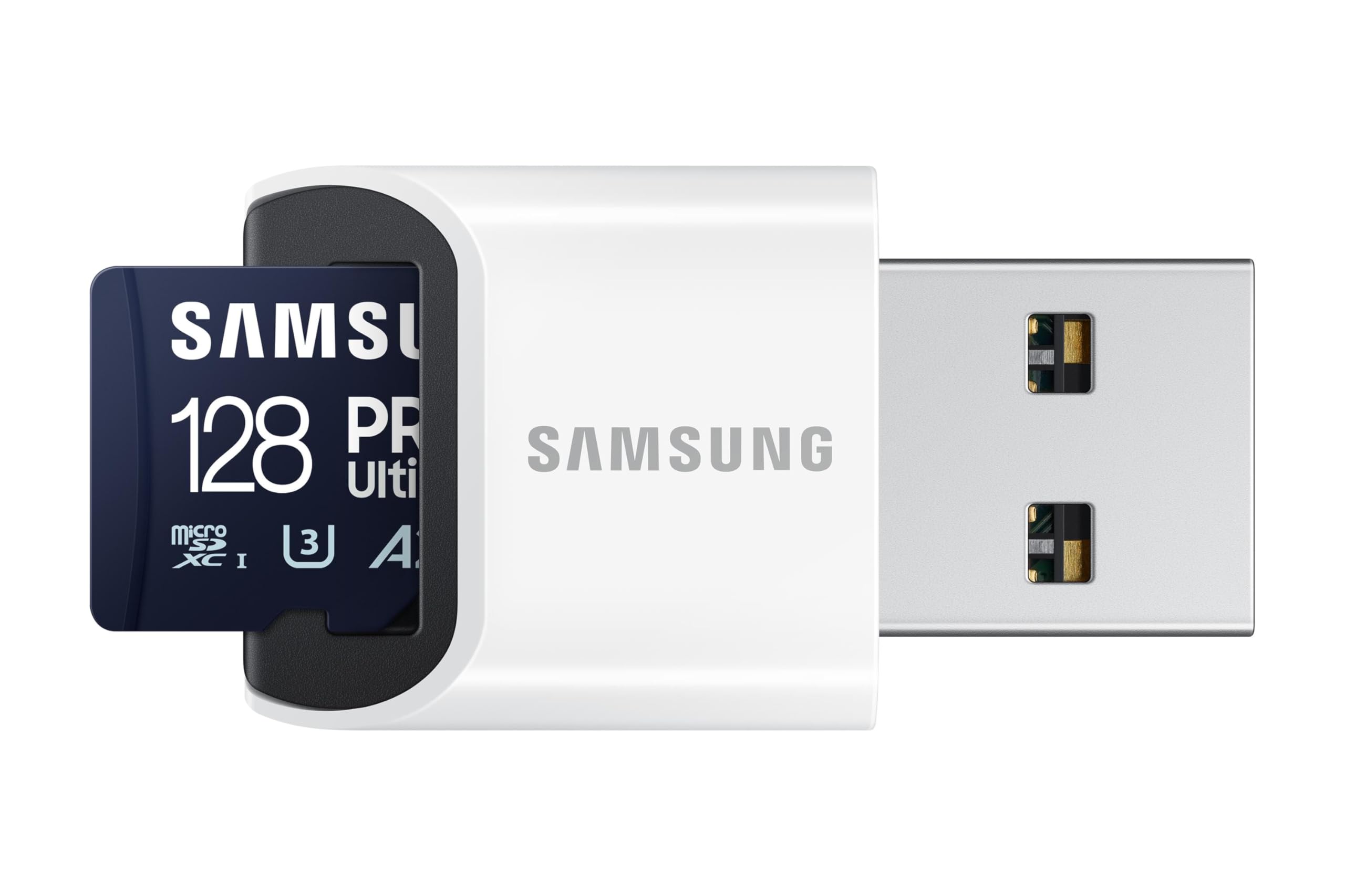Samsung 128 Go PRO Ultimate Carte Mémoire Micro SDXC jusqu'à 200 Mo/s avec Adaptateur USB, MB-MY128SB/WW