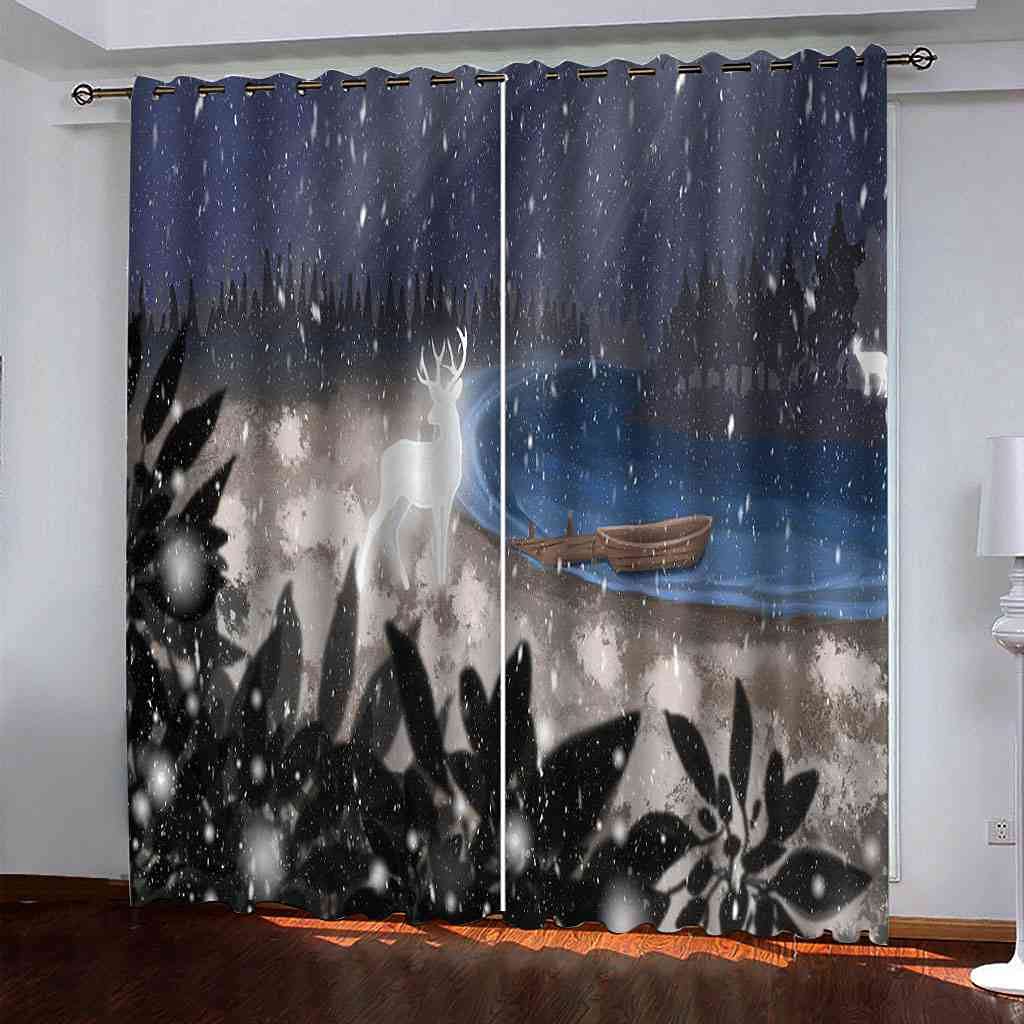 Rideau de fenêtre moderne grand rideau occultant isolant thermique 300x270 pour chambre et salon