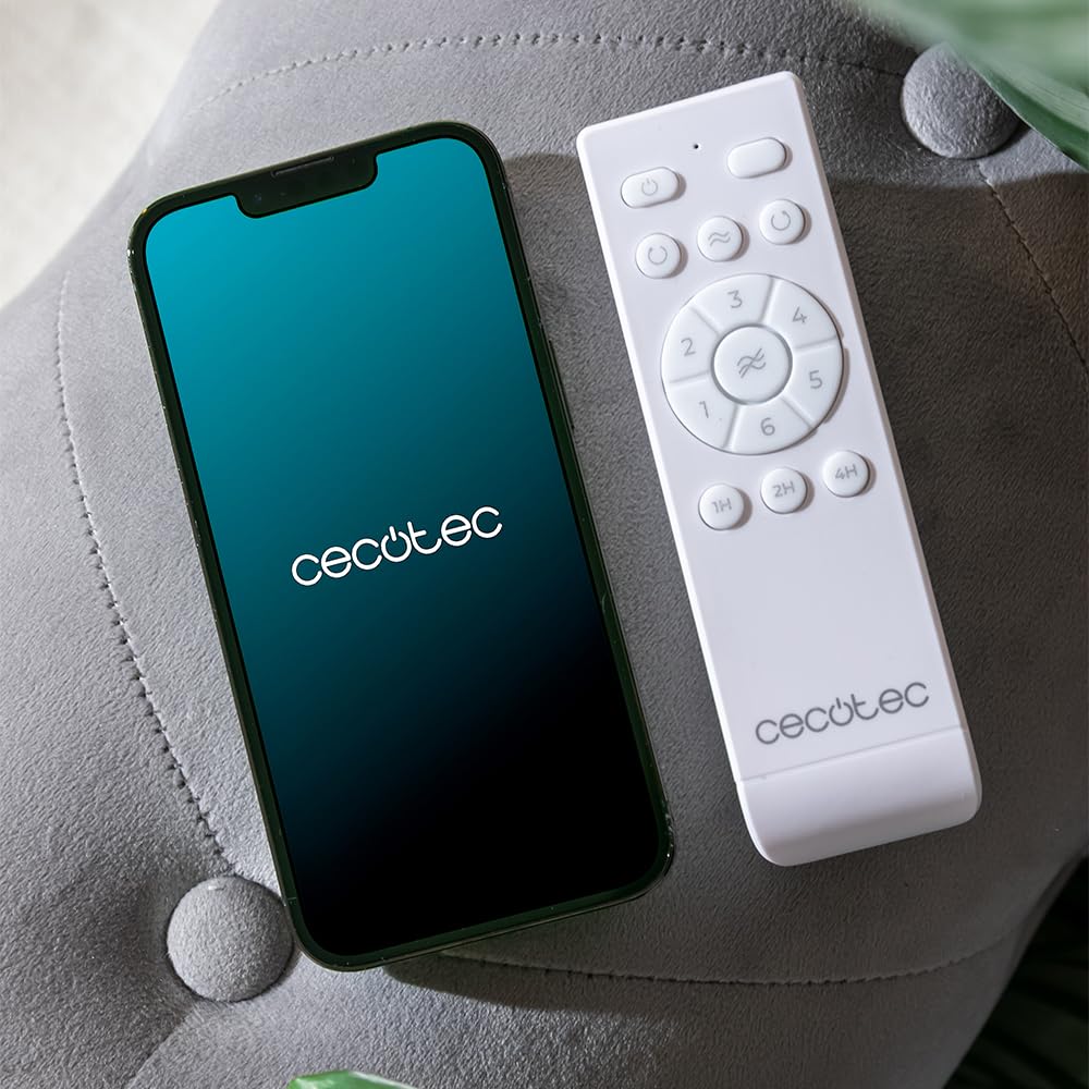Cecotec - EnergySilence Aero 5500 Aqua White&White Connected wentylator sufitowy - silnik 40W DC, średnica 132 cm, Wi-Fi, zdalny, na zewnątrz, timer, lato i zima, cichy