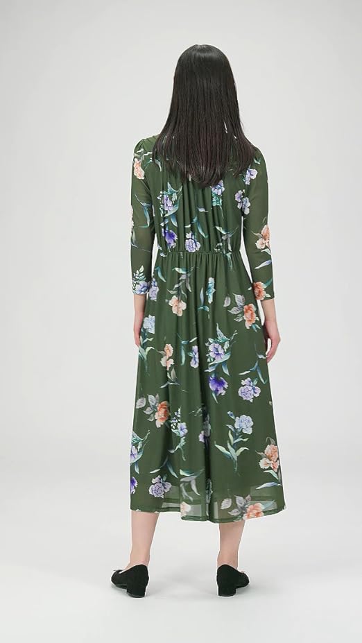 Diagram チュールプリントシャツワンピース　カーキ グレースコンチネンタル GRACE CONTINENTAL チュールプリント