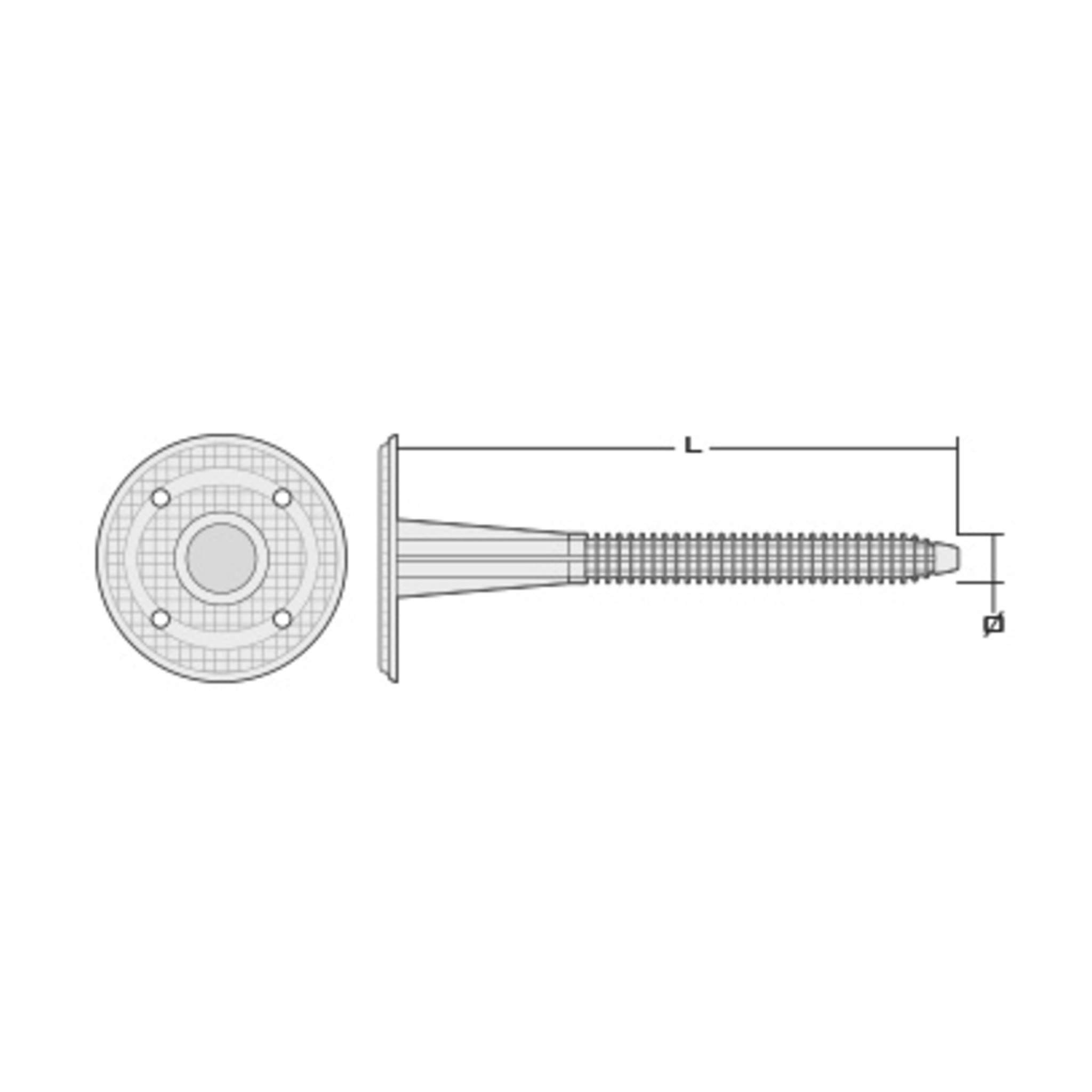 Bricoloco Taco para fijación de paneles aislantes EPA. Taco Espiga de fijación de paneles aislantes. Fijación de paneles aislantes para el sistema de aislamiento térmico exterior. (50, 8x85mm)